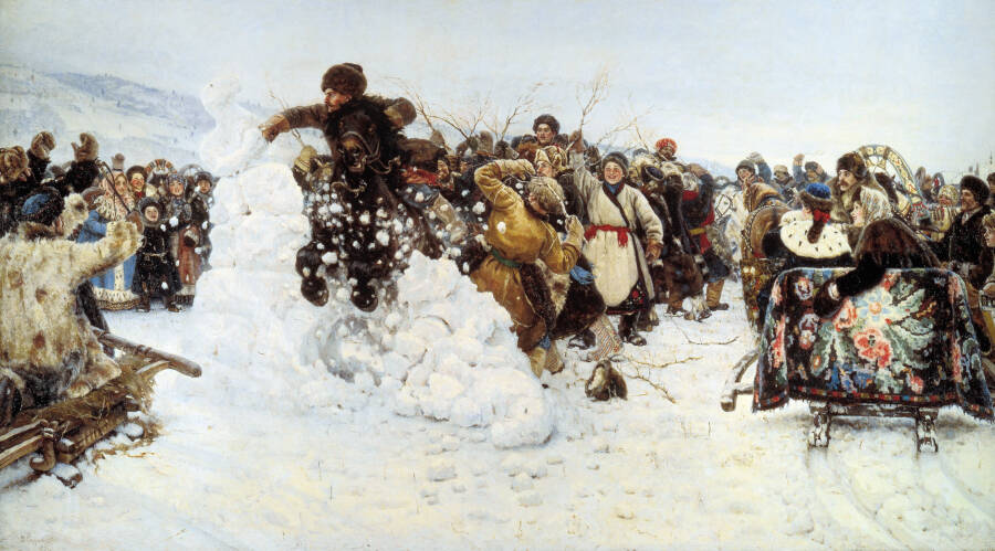 И.В. Суриков «Взятие снежного городка», 1891 год. © Государственный Русский музей